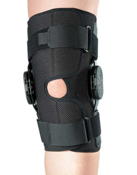 Бандаж на колінний суглоб із шарнірами для регулювання кута згинання роз'ємний ES-797 Ortop XL (обхват коліна 42-46 см)