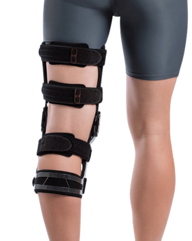 Ортез функциональный армированный коленного сустава с ограничением угла изгиба-разгибания OCR 200 Orliman Размер право S/2 : 41-48 (15 см выше колена)