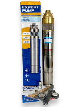 Насос занурювальний 4SKM-200 EXPERT PUMP вихровий з латунними робочими колесами 1,5кВт, 2,7куб/год, 150м