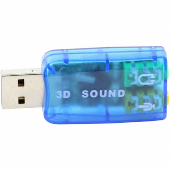 Звуковая плата Dynamode USB 6(5.1) blue (USB-SOUNDCARD2.0 blue) (198688)