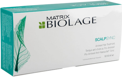 Kuracja w ampułkach Matrix Biolage Scalpsync Aminexil Hair Treatment zapobiegająca wypadaniu włosów 10 x 6 ml (3474630620629)