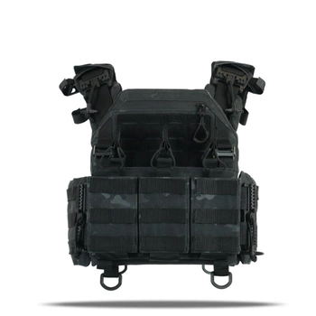 Плитоноска Kiborg GU gen.2+ съемная панель с 3-мя подсумками под 1 магазин черный мультикам