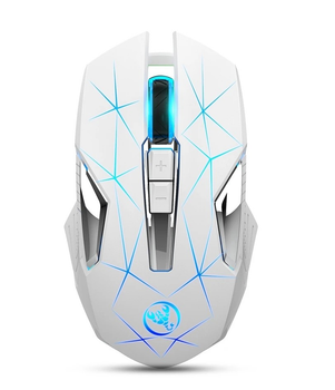 Мышь беспроводная с аккумулятором и подсветкой HXSJ T300 2,4GHz White