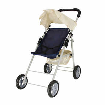 Wózek dla lalek Mega Creative Doll Stoller Niebiesko-beżowy (5905523627473)