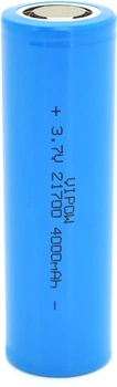 Аккумулятор Vipow 21700 Li-Ion ICR21700 FlatTop, 4000mAh, 3.7V, Blue (YT31078)