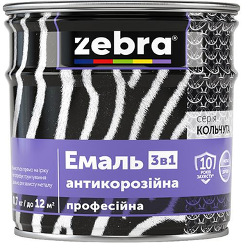 Емаль 3в1 "ZEBRA" серія кольчуга 2,0 кг 12 Біла