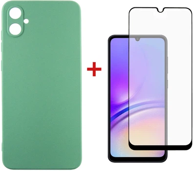 Комплект чехол для смартфона + стекло Samsung Galaxy A05 DENGOS Mint (DG-KM-08)