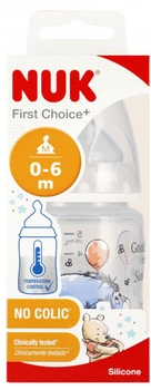 Пляшечка для годування Nuk First Choice Donkey з індикатором температури Біла 150 мл (4008600441274)