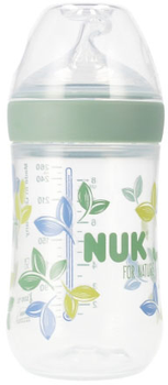 Пляшечка для годування Nuk For Nature M з силіконовою соскою Зелена 260 мл (4008600441168)