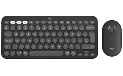 Клавиатура и мышь беспроводная Logitech Pebble 2 Combo for Mac Graphite (920-012244)