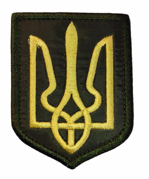 Шеврон Жовтий герб на оливі патч
