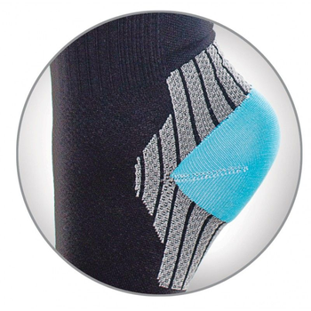 Гольфи для спорту антиварикозні компресійні 761 тип Tiana (18-21 mmgh) чорно-блакитні Tiana 3 (37-38)