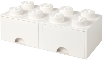 Pojemnik LEGO Storage Brick 8 z szufladami do przechowywania Biały (40061735)