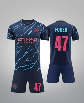 Футбольна форма Lion SPORT Manchester City FODEN (Манчестер Сіті Філ Фоден) розмір 26 на зріст 140-148 см, вік 10-12 років темно-синій-рожевий
