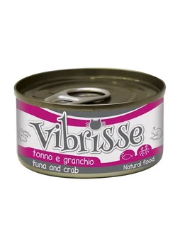 Влажный корм для кошек Vibrisse с тунцом и крабом, 140 г х 12 шт