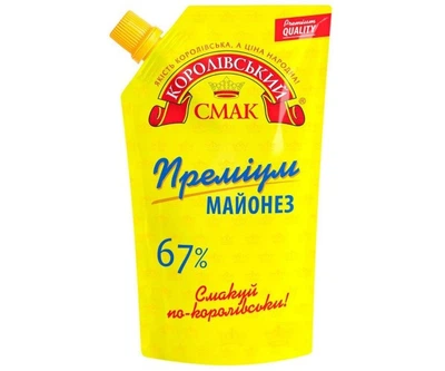 Майонез 67% Преміум д/п TM Королівський смак 500 g