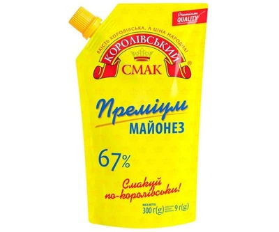 Майонез 67% Премиум д/п TM Королевский вкус 300 g