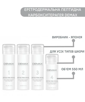 Карбоксітерапія Demax Еритродермальна мультипептидна карбокситерапія з полінуклеотидами, пептидами та екстрактом орхідеї Carboxy Великий набір 10 процедур