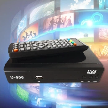 Цифровий тюнер DVB-T2 U 00б ресивер приставка до телевізора з підтримкою Wi-Fi адаптера та пультом