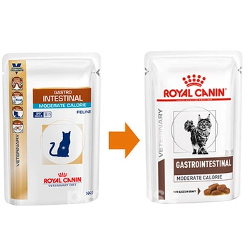 ПАК.Консерва для дорослих котів Royal Canin Gastro Intestinal Moderate Calorie 12шт по 85 г