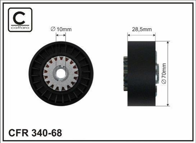 Ролик ремня приводного CAFFARO 34068 Peugeot Partner, 206; Citroen Berlingo, Xsara 0000575150, 575150, 96222715