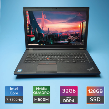 Ноутбук Lenovo ThinkPad P70 Black (i7-6700HQ/RAM 16GB DDR4/SSD M.2 128GB + HDD 1TB) Б/В