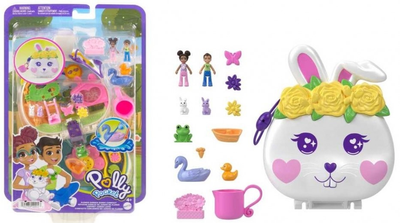 Zestaw do zabawy z figurkami Mattel Polly Pocket Flower Garden Bunny Compact Micro Doll (0194735109043)