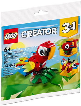 Конструктор Lego Creator Тропічний папуга 3 в 1 66 деталей (30581)