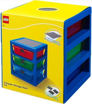 Regał do przechowywania Lego z 3 szufladami Niebieski (40950002)
