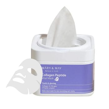Набір масок Mary&May Collagen Peptide Vital Mask з колагеном і пептидами, 30 шт.