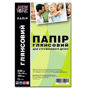 Фотобумага NewTone 10см x 15см 230г/м кв 100л глянцевая (G230C.F100)
