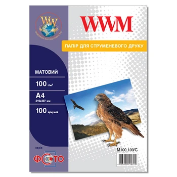 Фотобумага WWM A4 100г/м кв 100л матовая (M100.100/C)