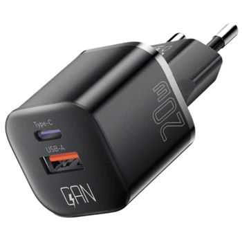 Зарядний пристрій Блок живлення для телефону Essager 20W Gan Швидка зарядка PD + QC3.0 Fast Charging Блок зарядки для Samsung, iPhone, Xiaomi, Redmi, Huawei, Realme