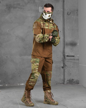 Тактический мужской костюм рип-стоп весна/лето XL койот+мультикам (87199)