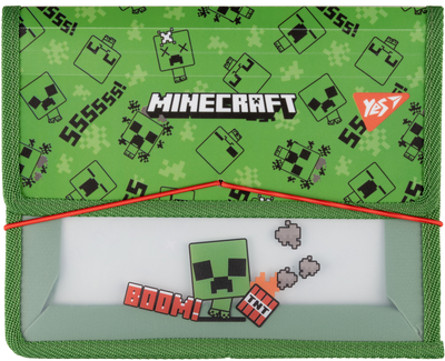 Папка для зошитів YES Minecraft. Creeper В5 на гумці Зелена (5056574430014)