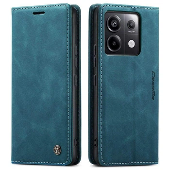 Чехол книжка Caseme с магнитом для Xiaomi Redmi Note 13 зеленый