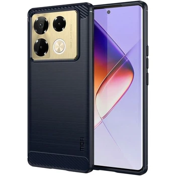 Силиконовый (TPU) чехол MOFI Carbon Fiber для Infinix Note 40 Pro - Blue