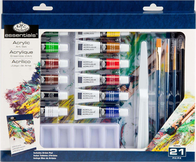 Zestaw do malowania Royal & Langnickel Essentials Acrylic Art z akcesoriami 21 element (0090672073082)