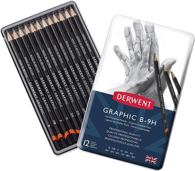 Zestaw grafitowych ołówków Derwent Graphic Designer Medium 12 szt (5010255716590)