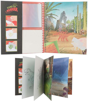 Книжка-розмальовка Depesche Dino World Stick & Shine (4010070654566)