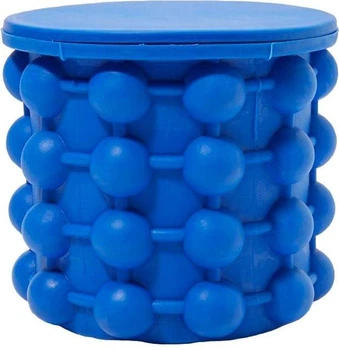 Форма для льоду Ice Cube Maker Genie відро для заморожування льоду силіконове Синє