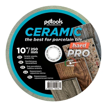 Круг алмазный отрезной 1A1R 250 CERAMIC HARD PRO для стационарного оборудования (42018)