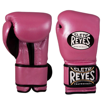 Боксерские перчатки Cleto Reyes Leather Contact Closure Gloves Pink (01E6.12.PNK)