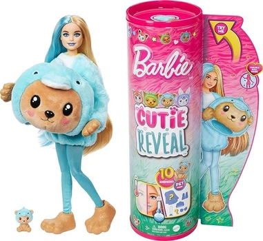 Кукла Барби Сюрприз Медвежонок в костюме дельфина Barbie Cutie Reveal Animal Plush Costume Teddy Bear as Dolphin