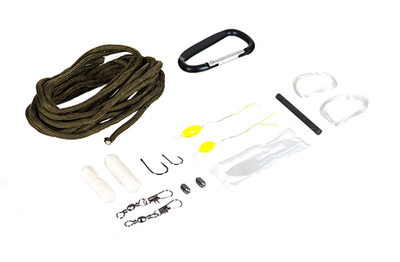 Набір для виживання Mil-Tec На паракорді Олива PARACORD SURVIVAL KIT SMALL OLIV (16027601)