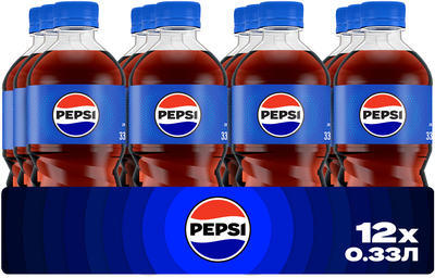  Упаковка безалкогольного напою Pepsi Cola 0.33 л x 12 шт (4823063122641)