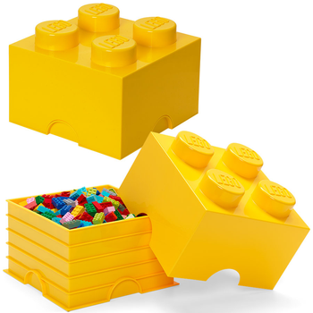 Pojemnik do przechowywania LEGO Storage Brick 4 Żółty (40031732)