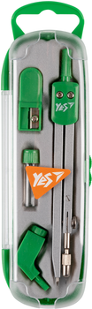 Циркуль YES 4 предмети Зелений (5056574438539)