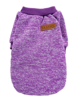 Кофта для собак та котів EcoToys Purple XS ряба фіолетова A: 20 см B: 31 см C: 19 см 7092
