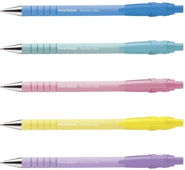 Набір кулькових ручок Paper Mate FlexGrip Ultra Pastel Чорні 5 шт (3026981529344)